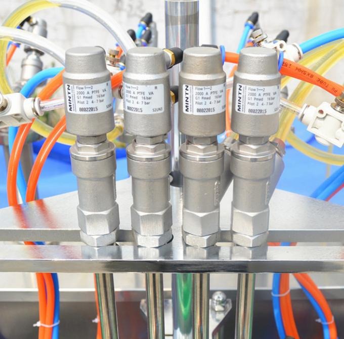 PLC Kontroleko beiraren botila estaltzeko makina 4 toberarekin 